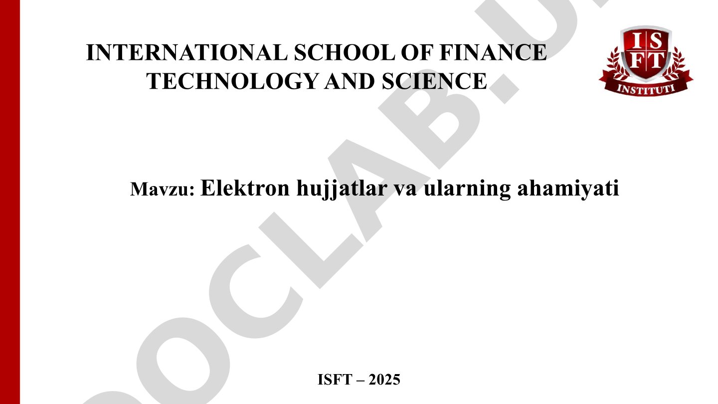 Elektron hujjatlar va ularning ahamiyati