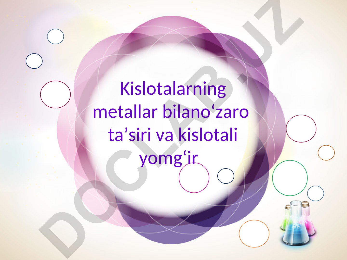 Kislotalarning metallar bilan o'zaro ta'siri va kislotali yomg'ir