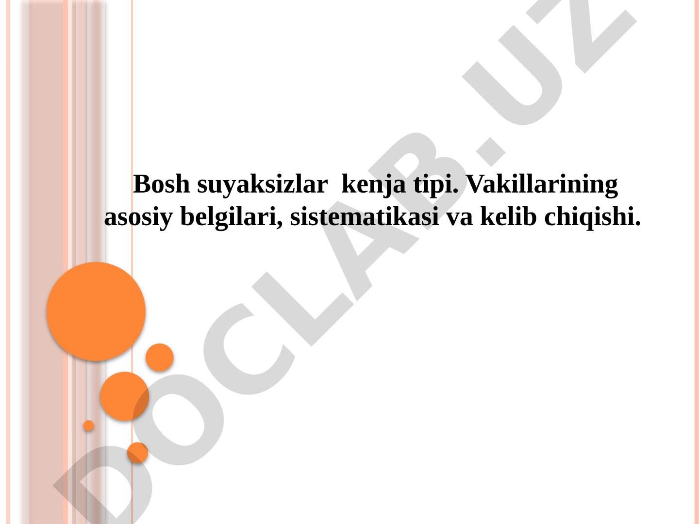 Bosh suyaksizlar kenja tipi