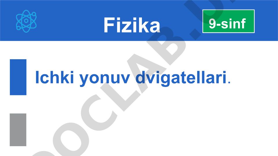 Ichki yonuv dvigatellari va ularning turlari