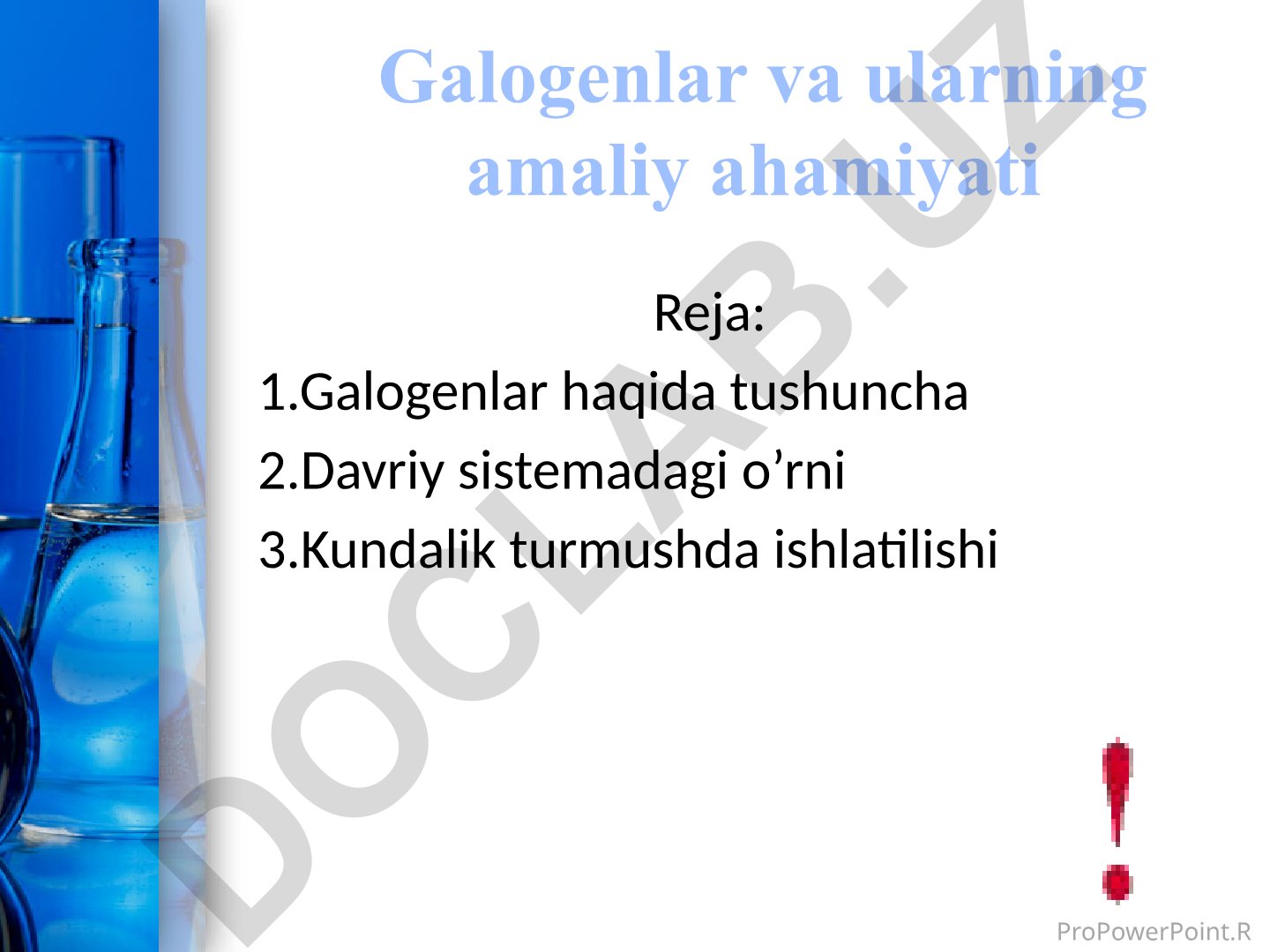 Galogenlar va ularning amaliy ahamiyati