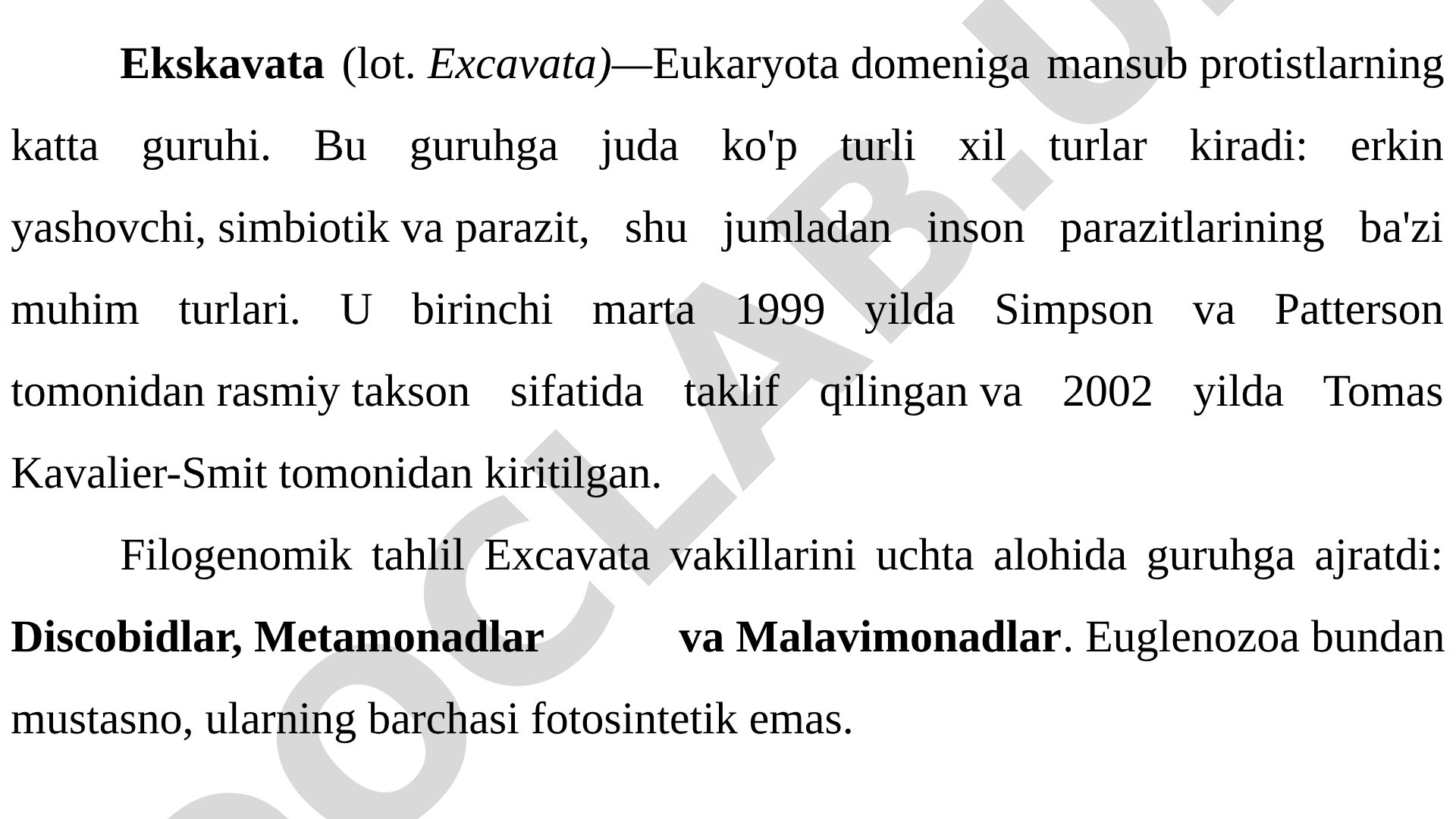 Ekskavata (lot. Excavata)