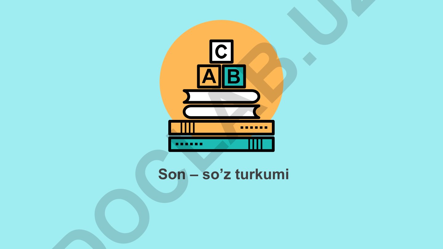 Son – so'z turkumi dars rejasi