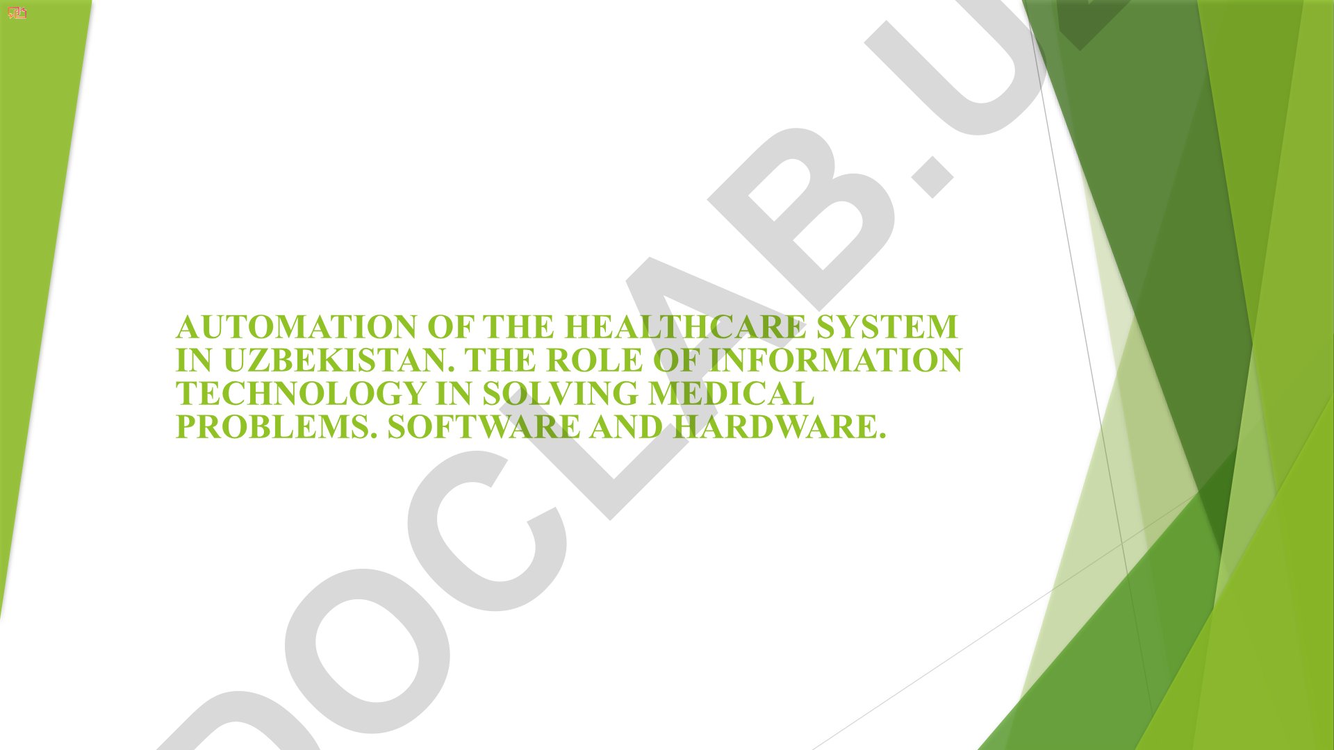 Automation of the Healthcare System in Uzbekistan