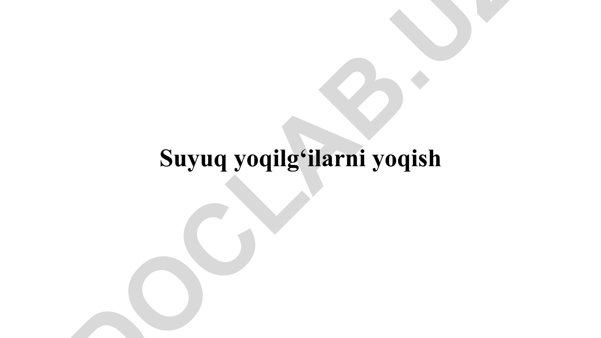 Suyuq yoqilg‘ilarni yoqish va o‘txona qurilmalari