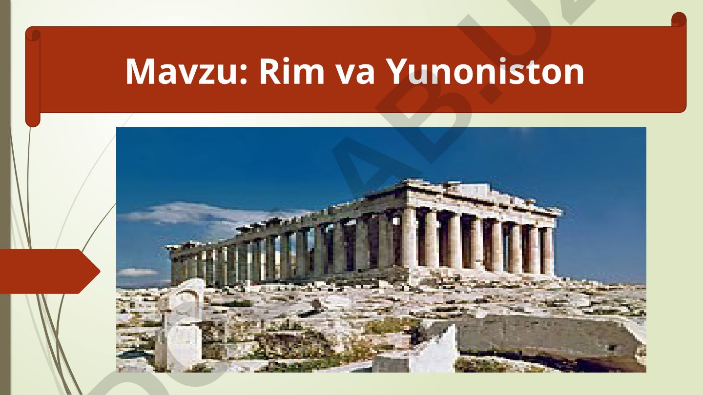 Rim va Yunoniston