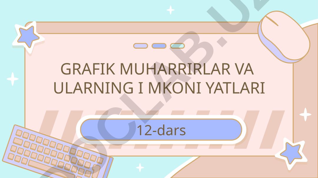 Grafik muharrirlar va ularning imkoniyatlari