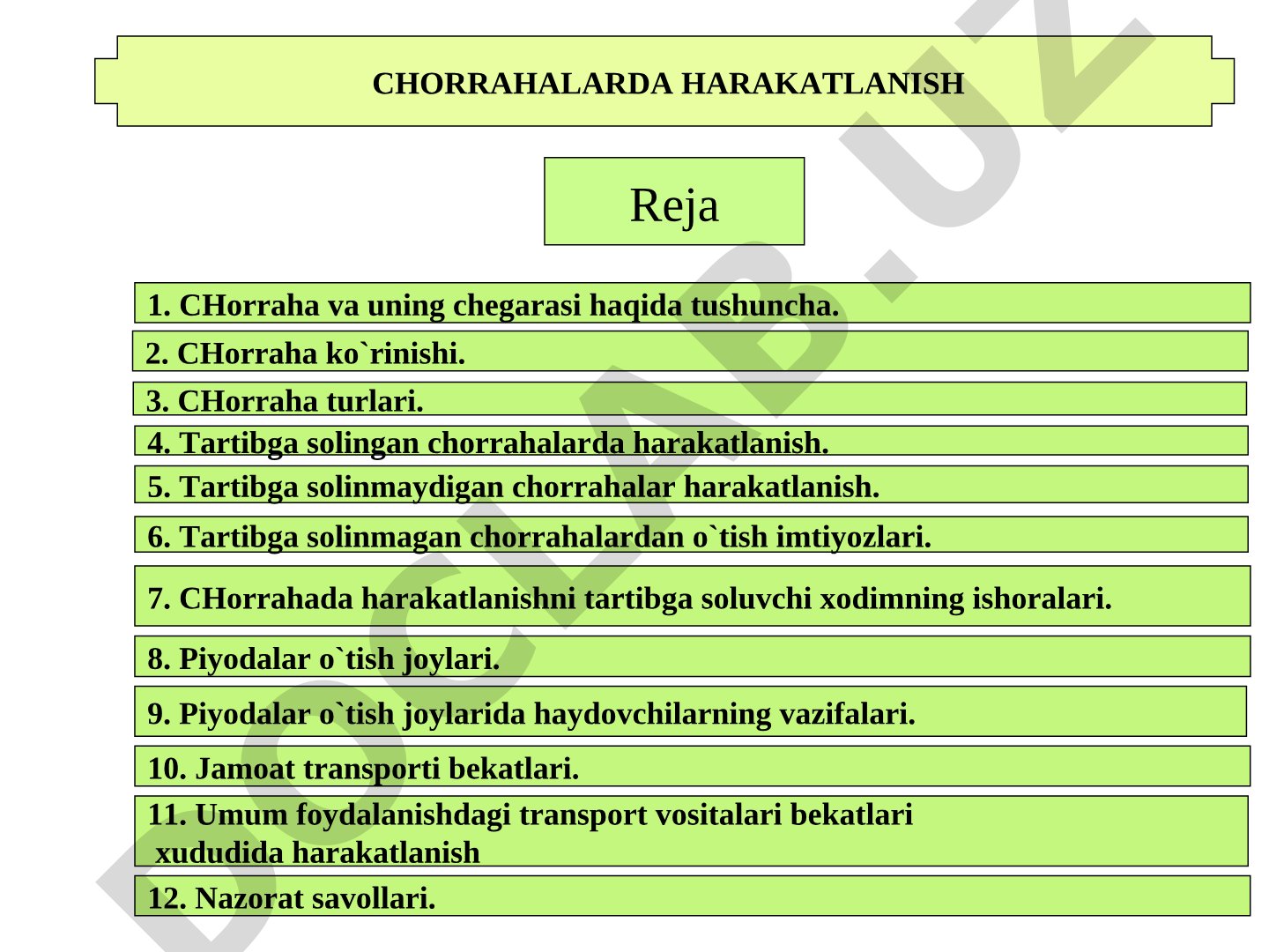 Chorrahada harakatlanish