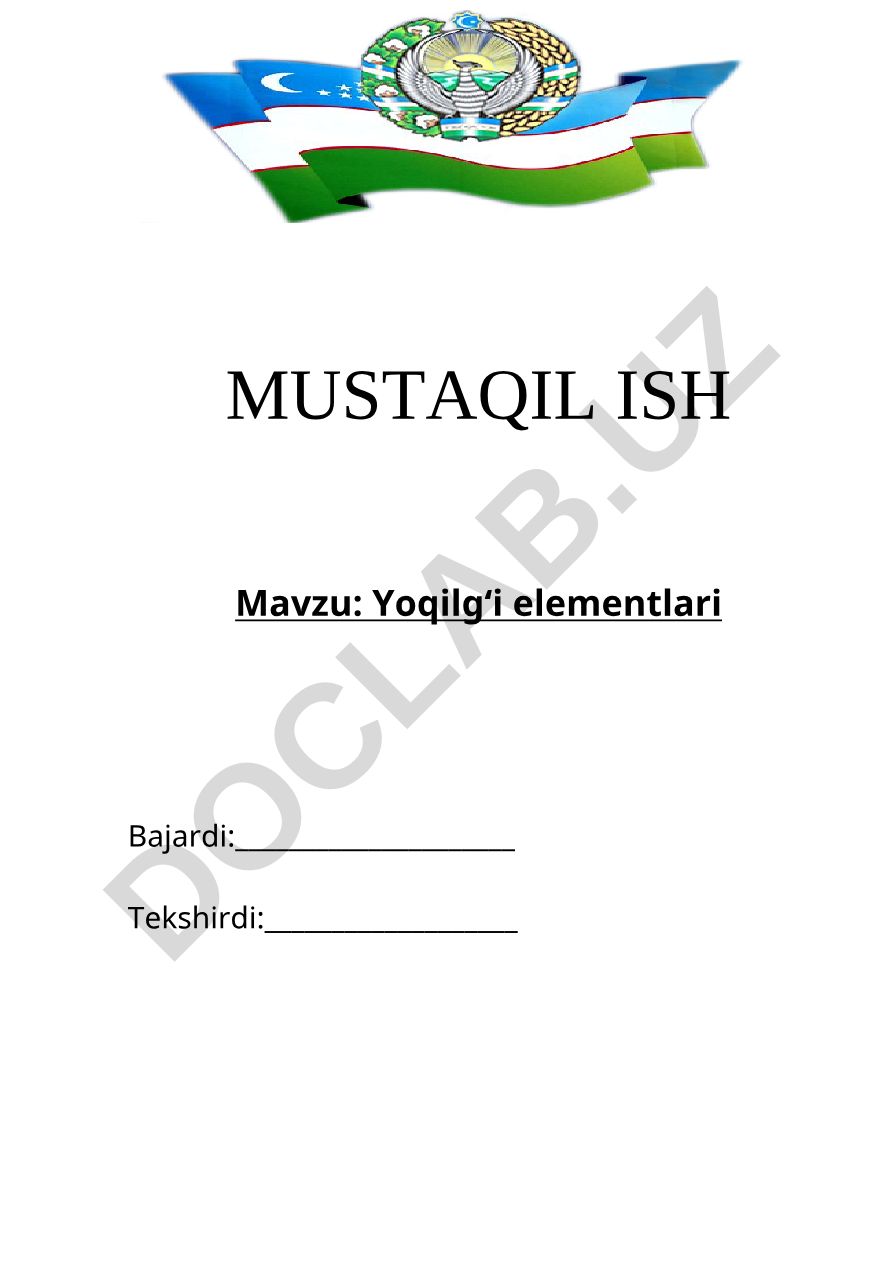 Yoqilg‘i elementlari