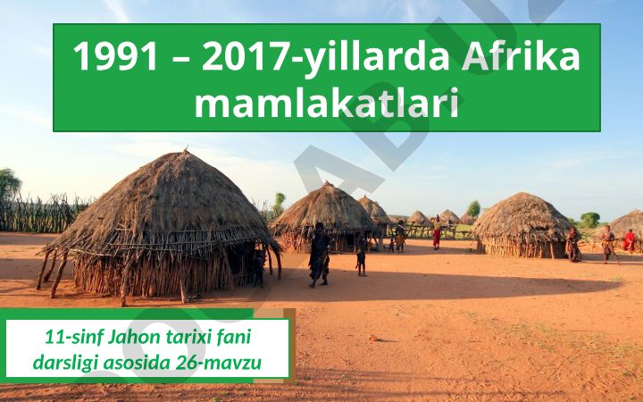 Shimoliy Afrika mamlakatlarining 1991-2017-yillardagi tarixiy rivojlanishi