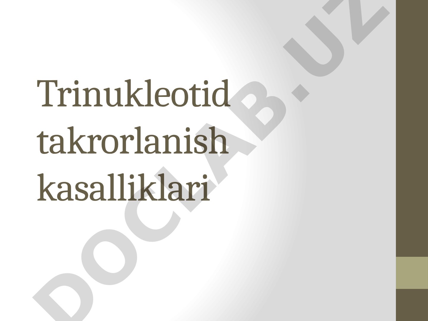 Trinukleotid takrorlanish kasalliklari