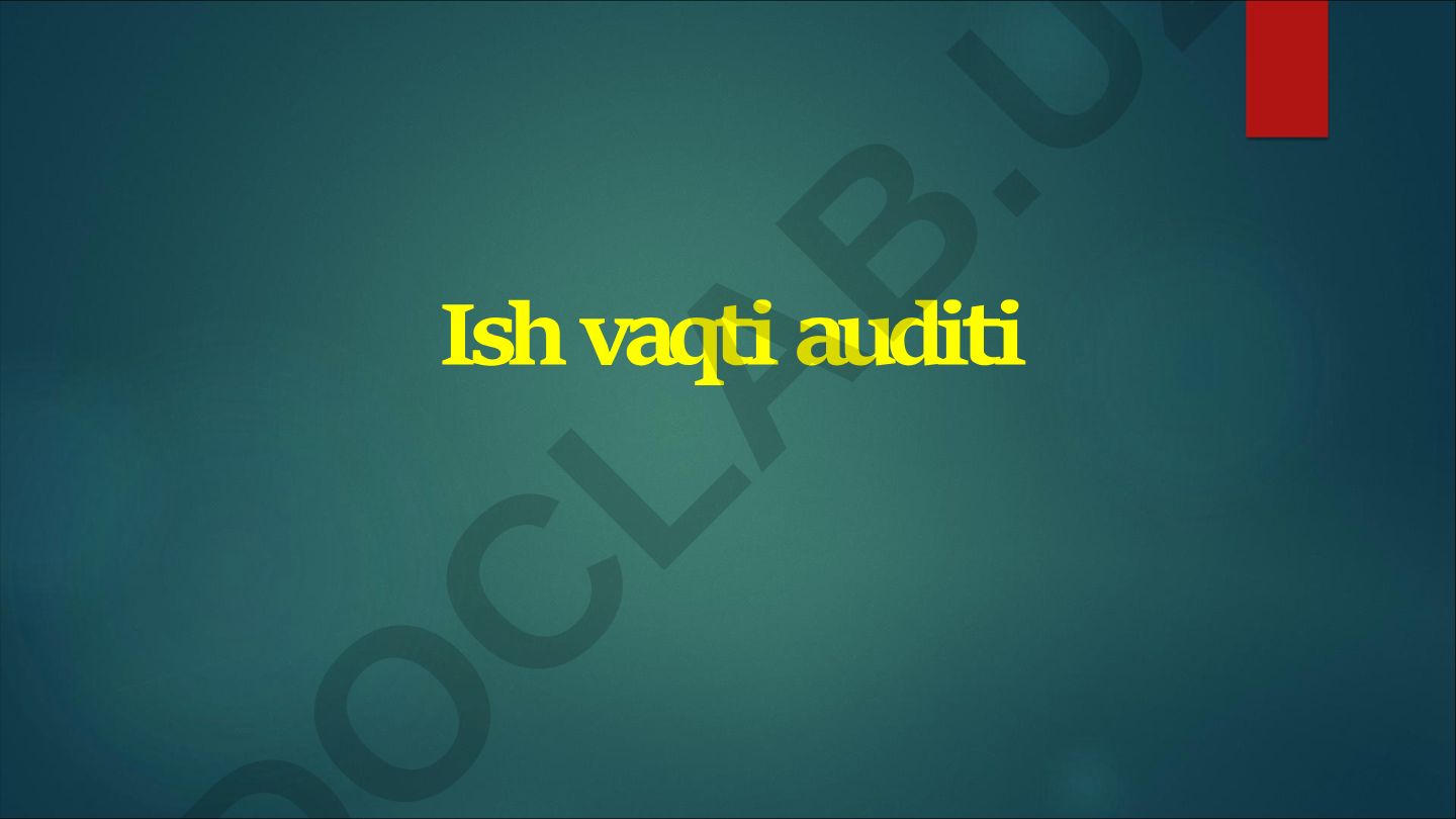 Ish vaqti auditining asoslari va amaliyoti