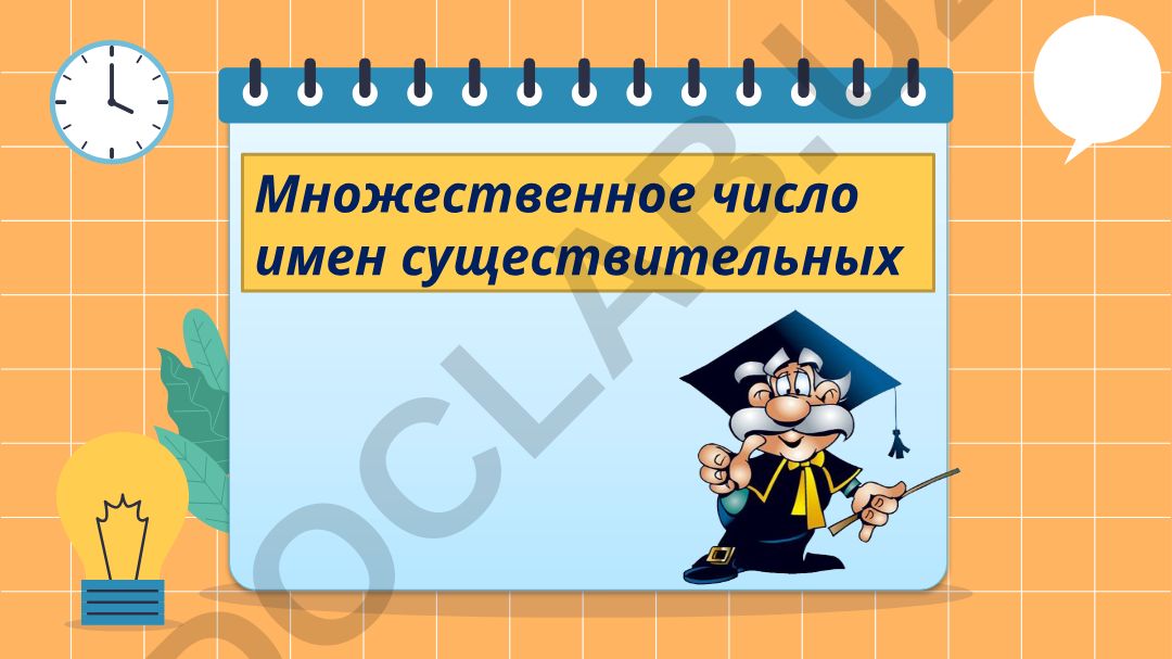 Единственное и множественное число имен существительных в русском языке