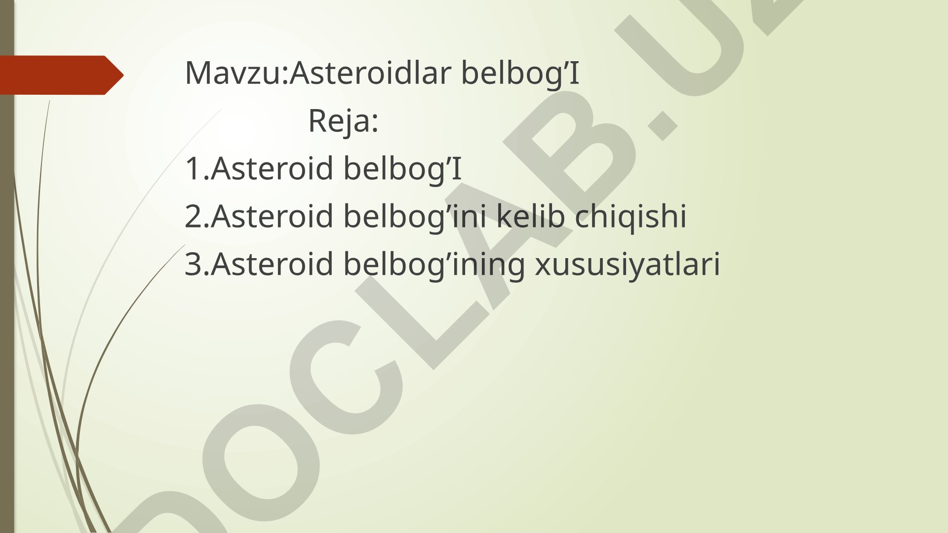 Asteroidlar belbog’i