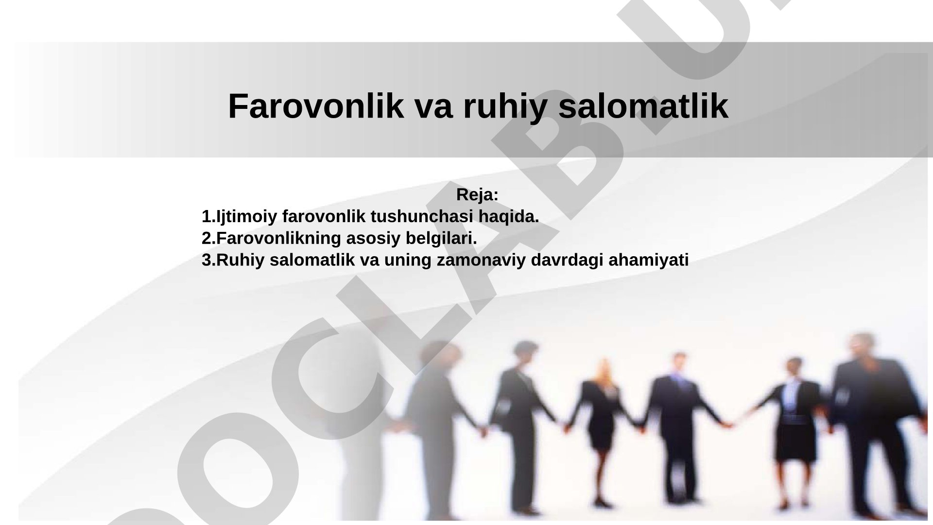 Farovonlik va ruhiy salomatlik