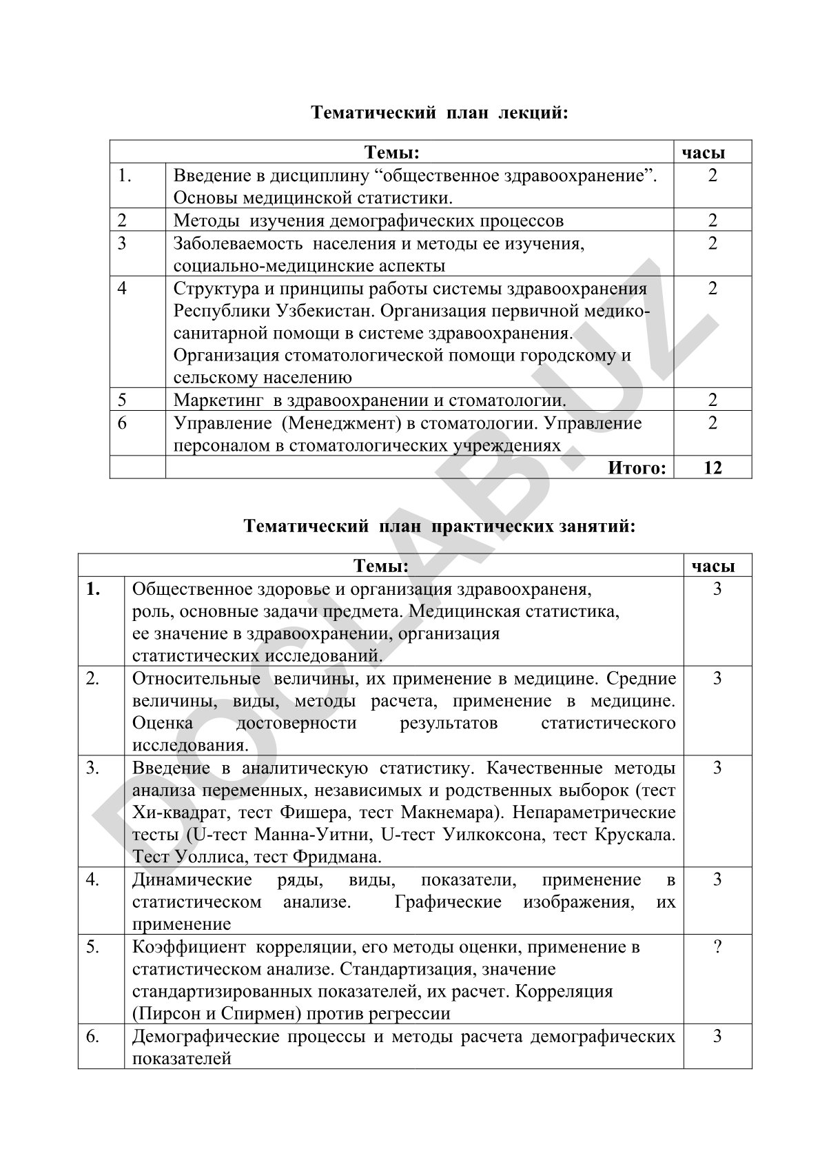 Введение в дисциплину “общественное здравоохранение” и основы медицинской статистики