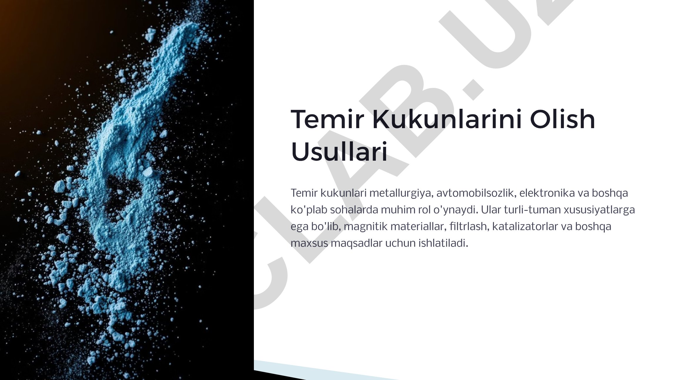 Temir Kukunlarini Olish Usullari