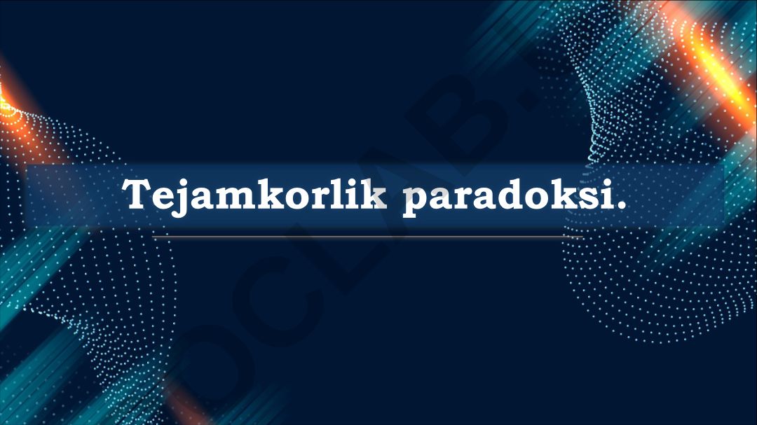 Tejamkorlik paradoksi