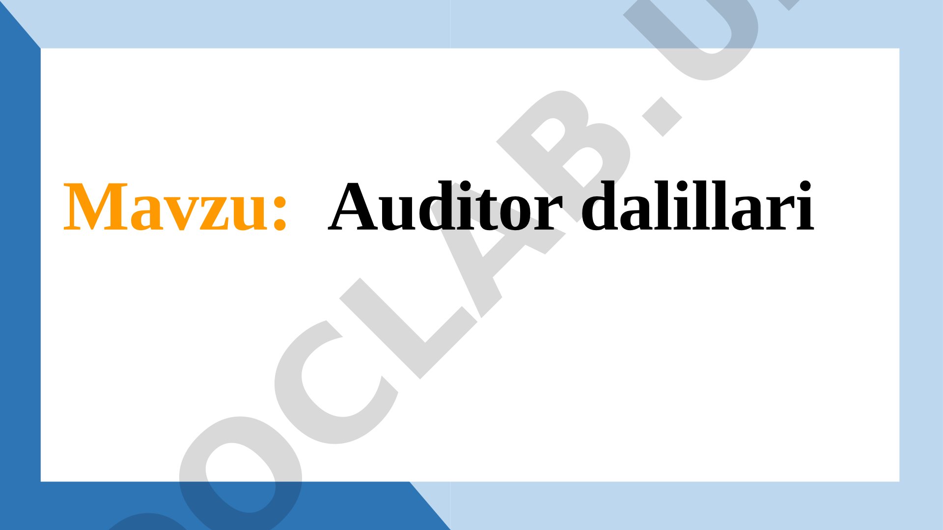 Auditor dalillari