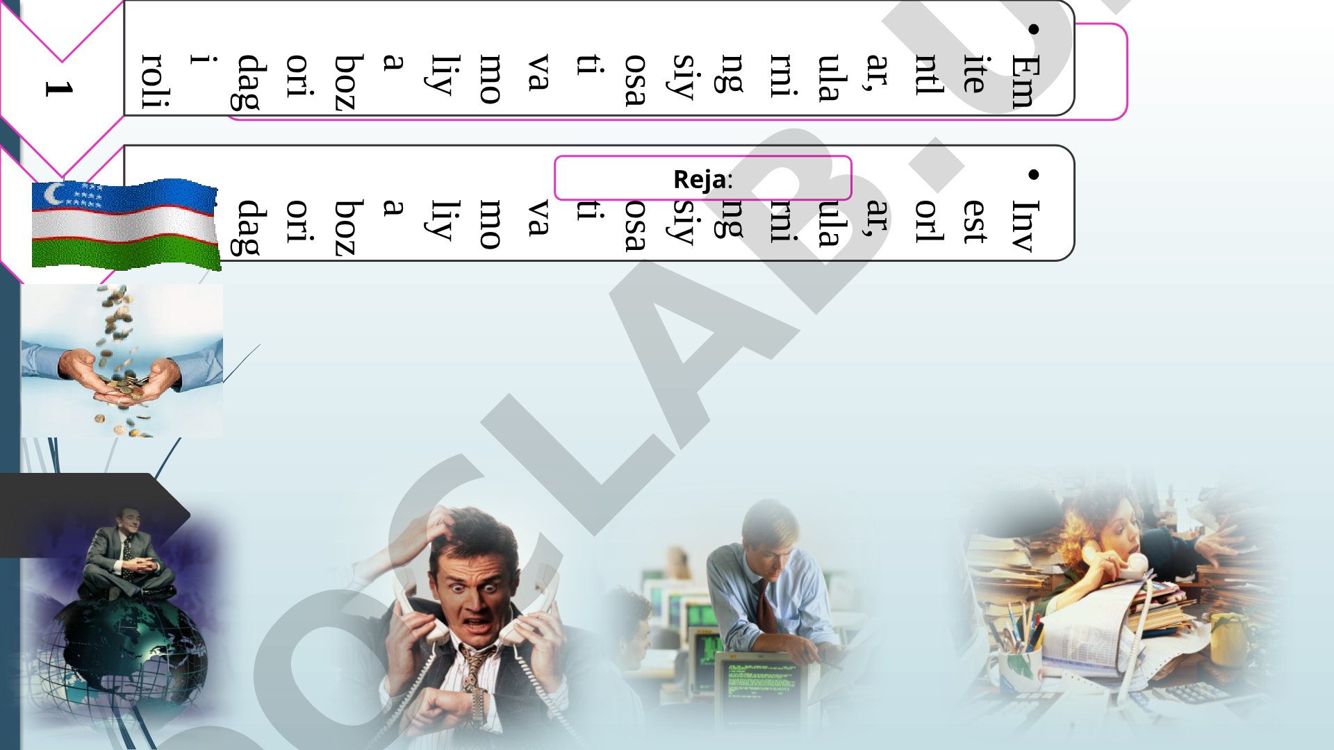 Moliya bozori emitentlari va investorlari