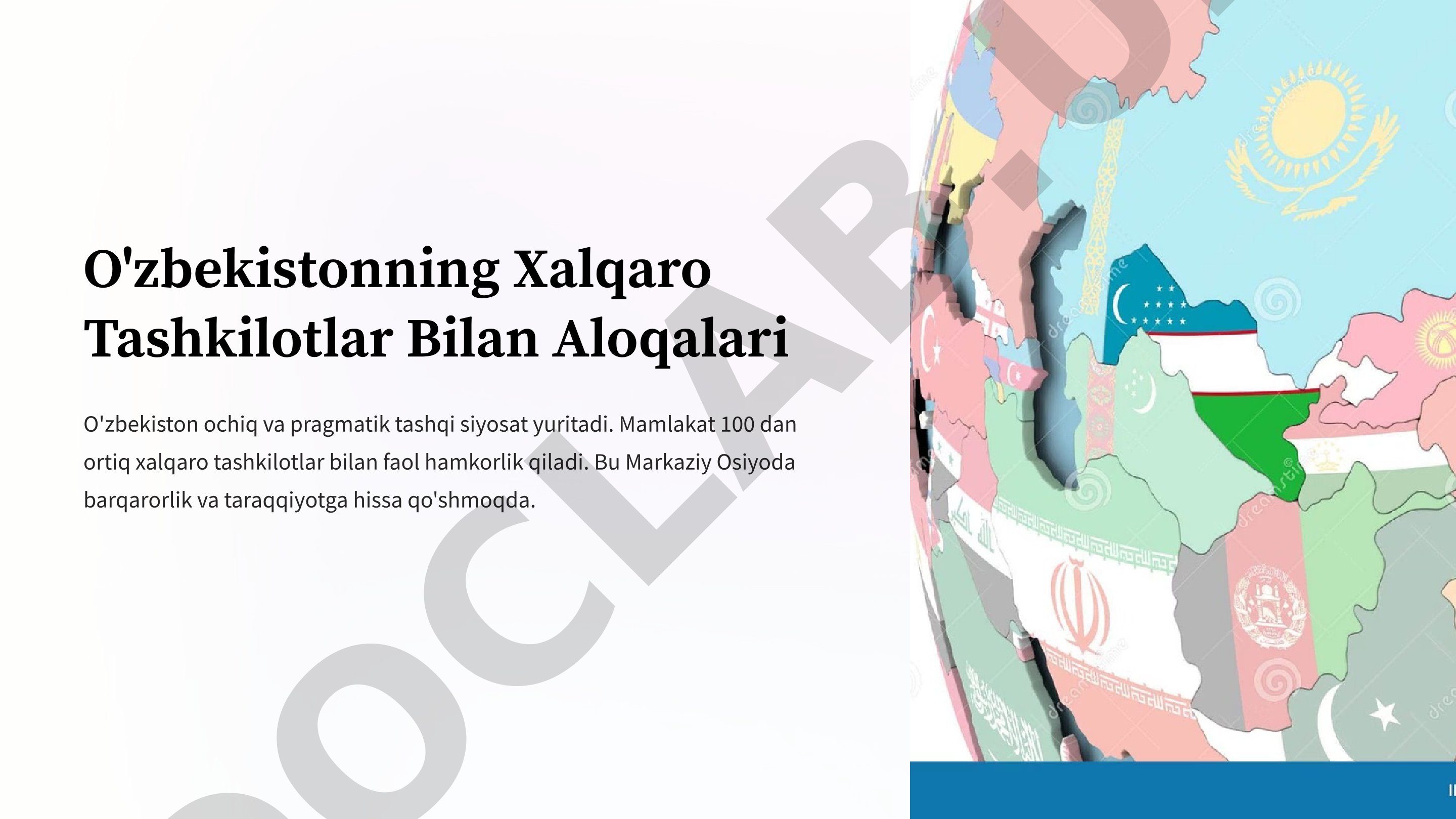 O'zbekistonning Xalqaro Tashkilotlar Bilan Aloqalari