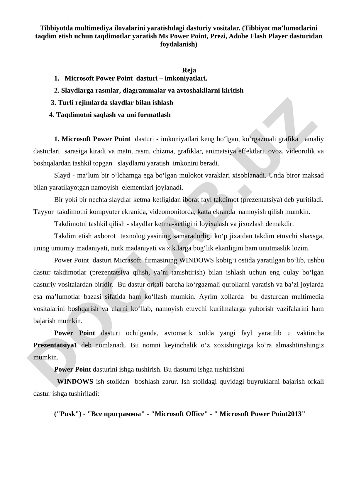 Tibbiyotda multimediya ilovalarini yaratishdagi dasturiy vositalar