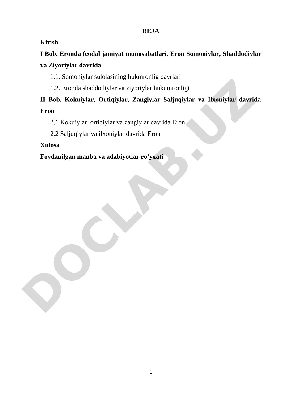 Eron feodal jamiyat munosabatlari