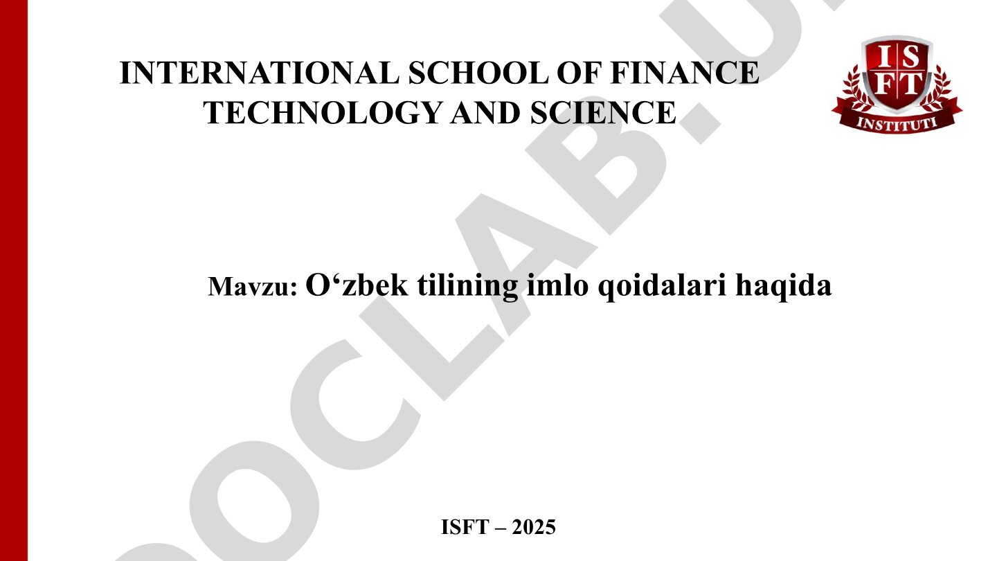 O‘zbek tilining imlo qoidalari
