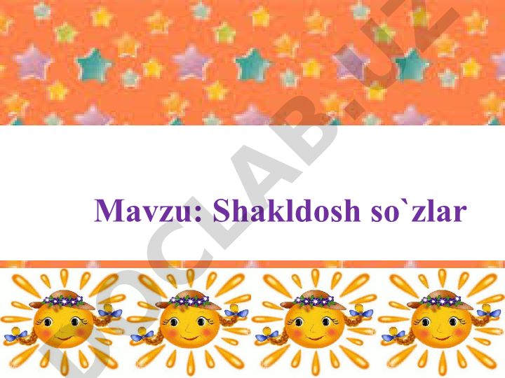 Shakldosh so`zlar