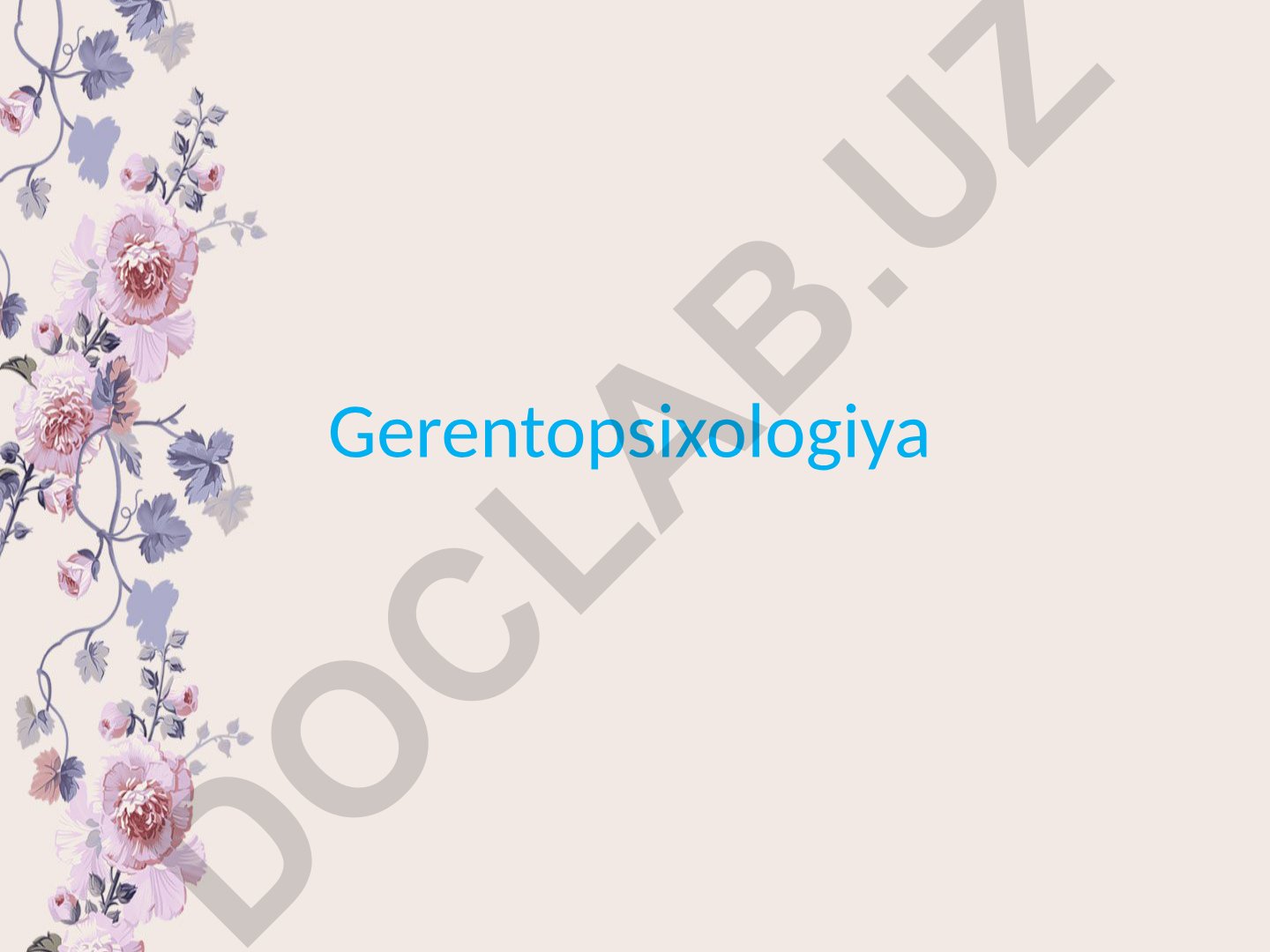 Gerentopsixologiya