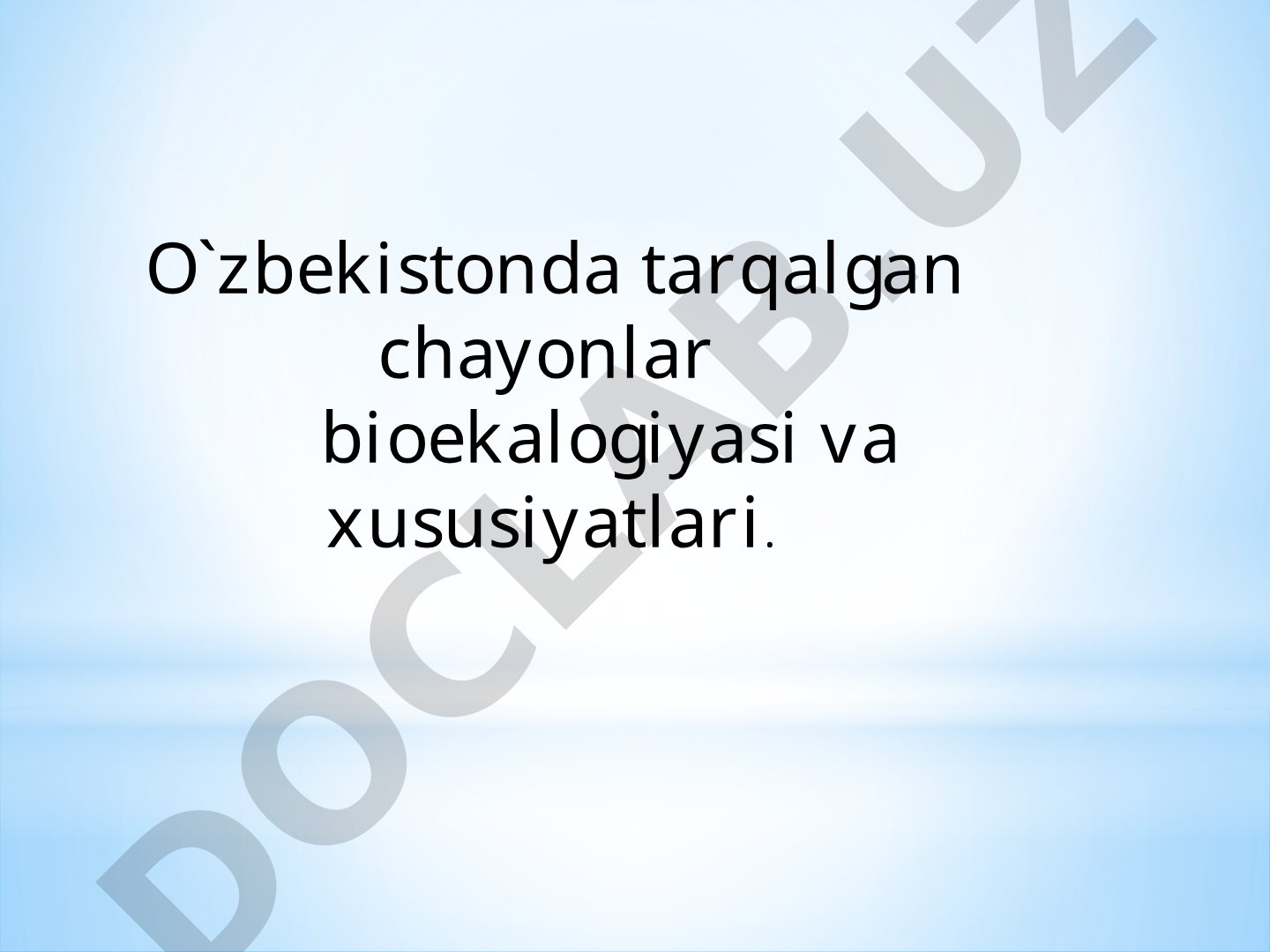 O`zbekistonda tarqalgan chayonlar bioekalogiyasi va xususiyatlari