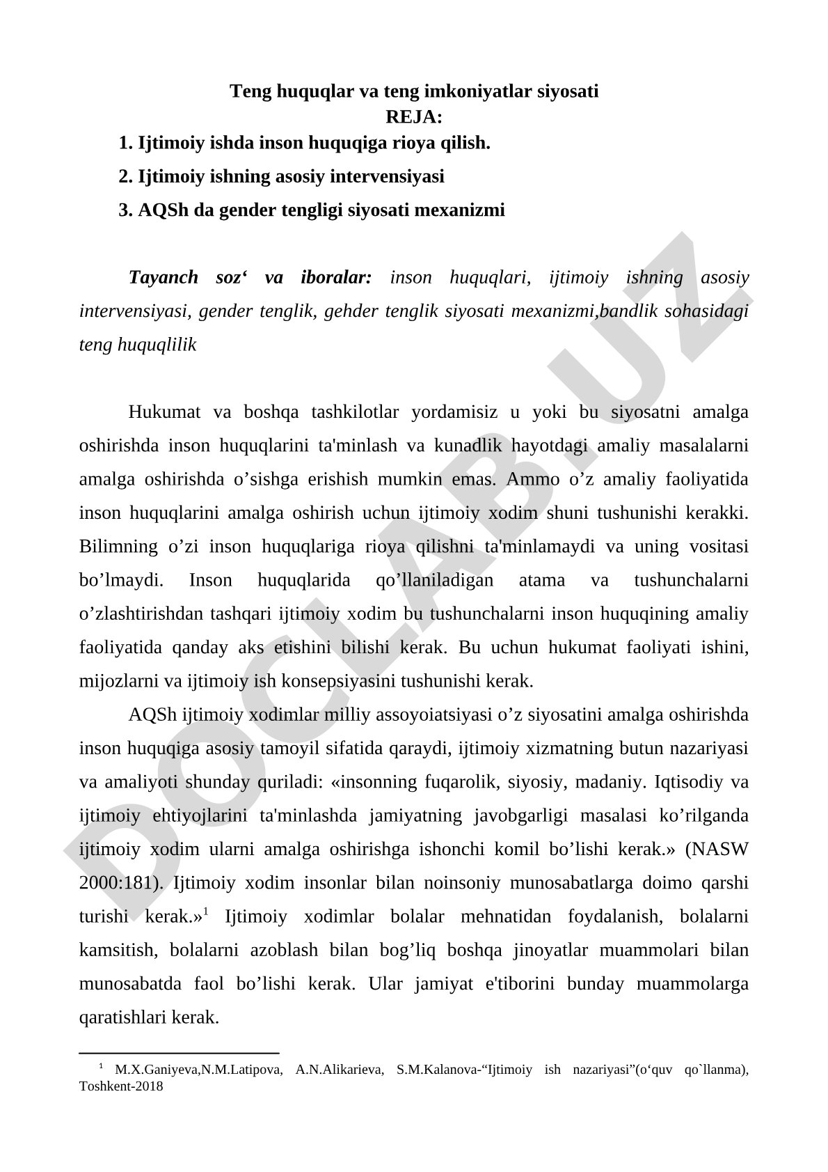 Teng huquqlar va teng imkoniyatlar siyosati