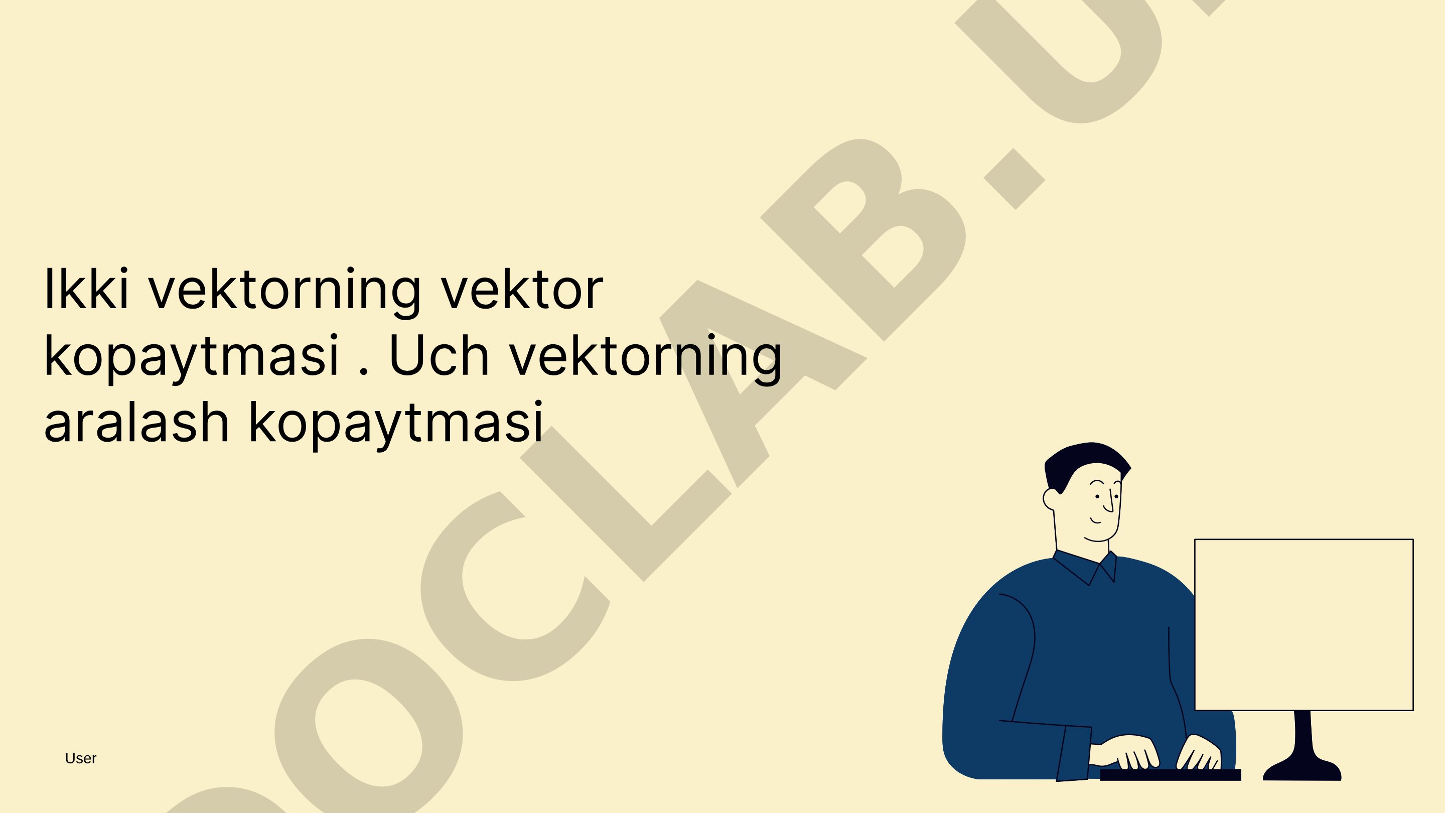 Ikki vektorning vektor ko'paytmasi va uch vektorning aralash ko'paytmasi
