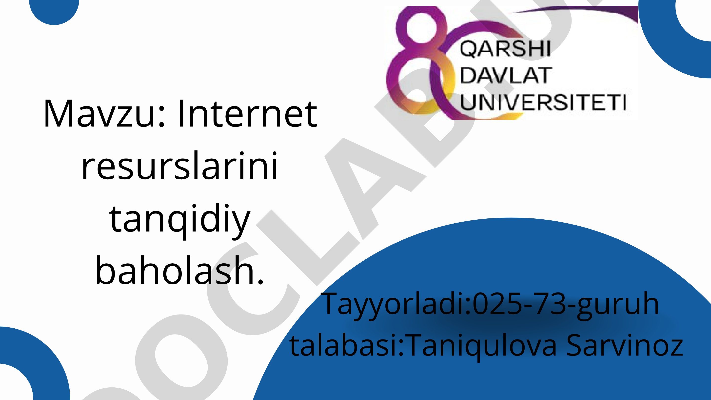 Internet resurslarini tanqidiy baholash