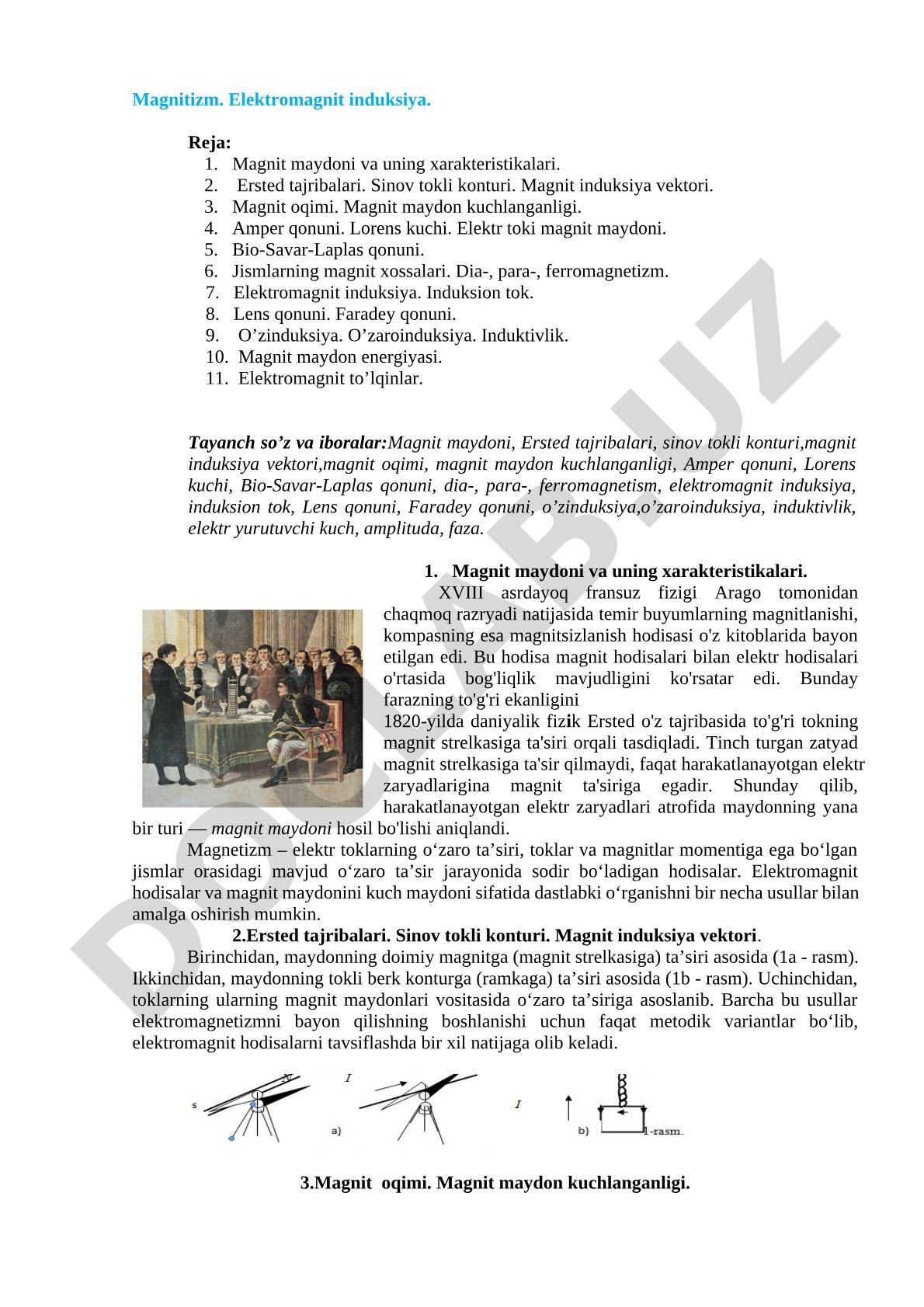 Magnitizm. Elektromagnit induksiya