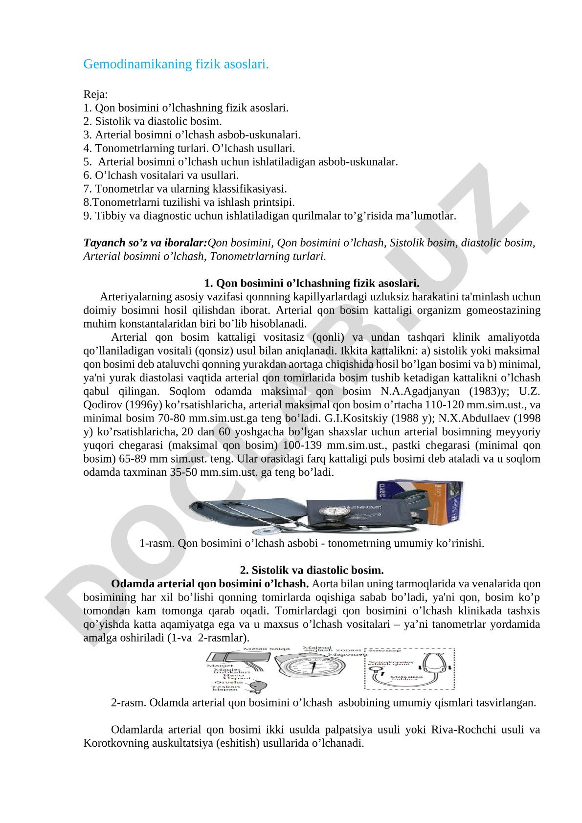 Gemodinamikaning fizik asoslari