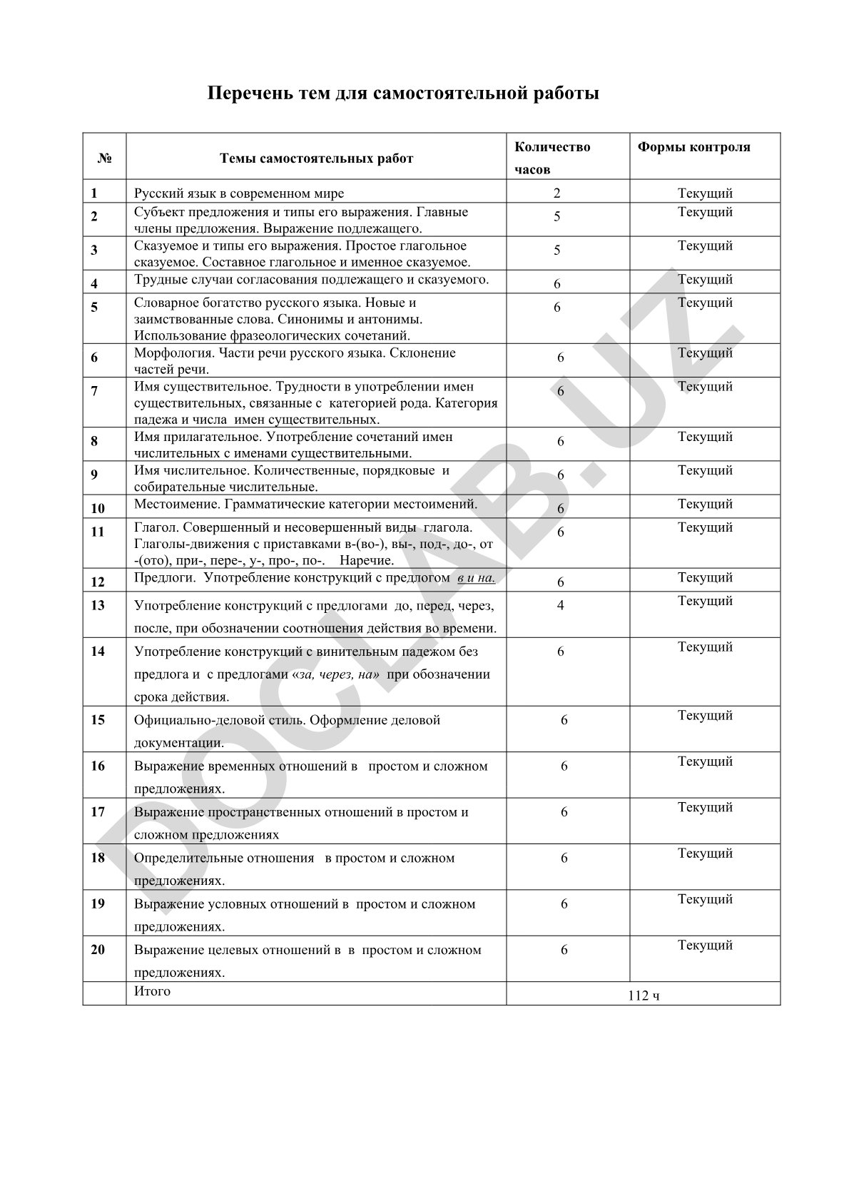 Русский язык в современном мире и грамматические темы