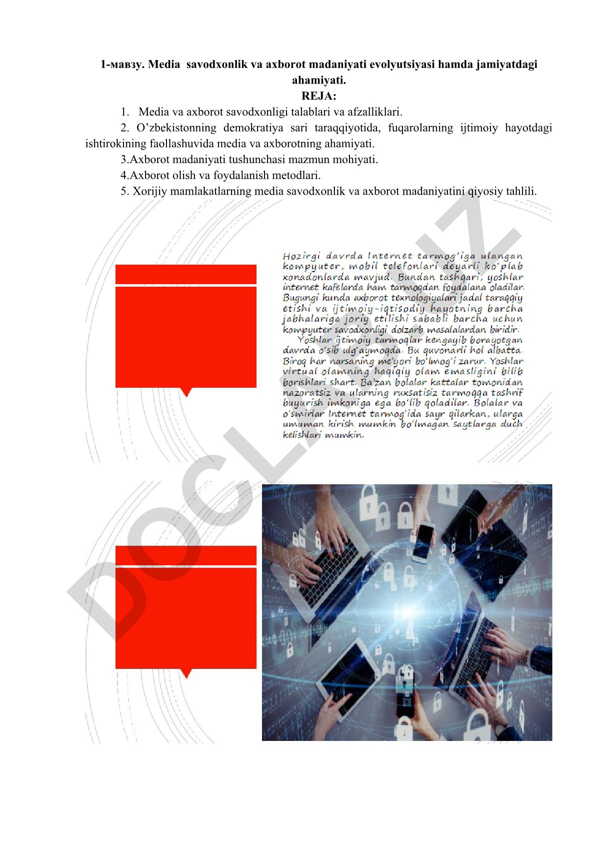 Media savodxonlik va axborot madaniyati evolyutsiyasi hamda jamiyatdagi ahamiyati