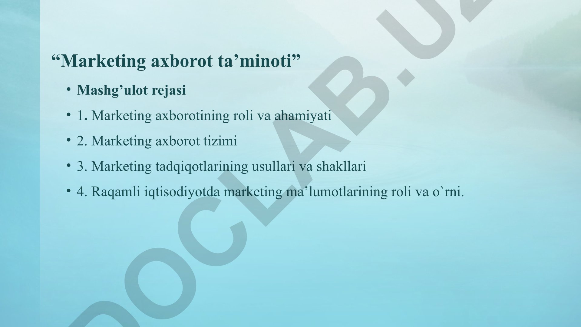 Marketing axborot ta'minoti