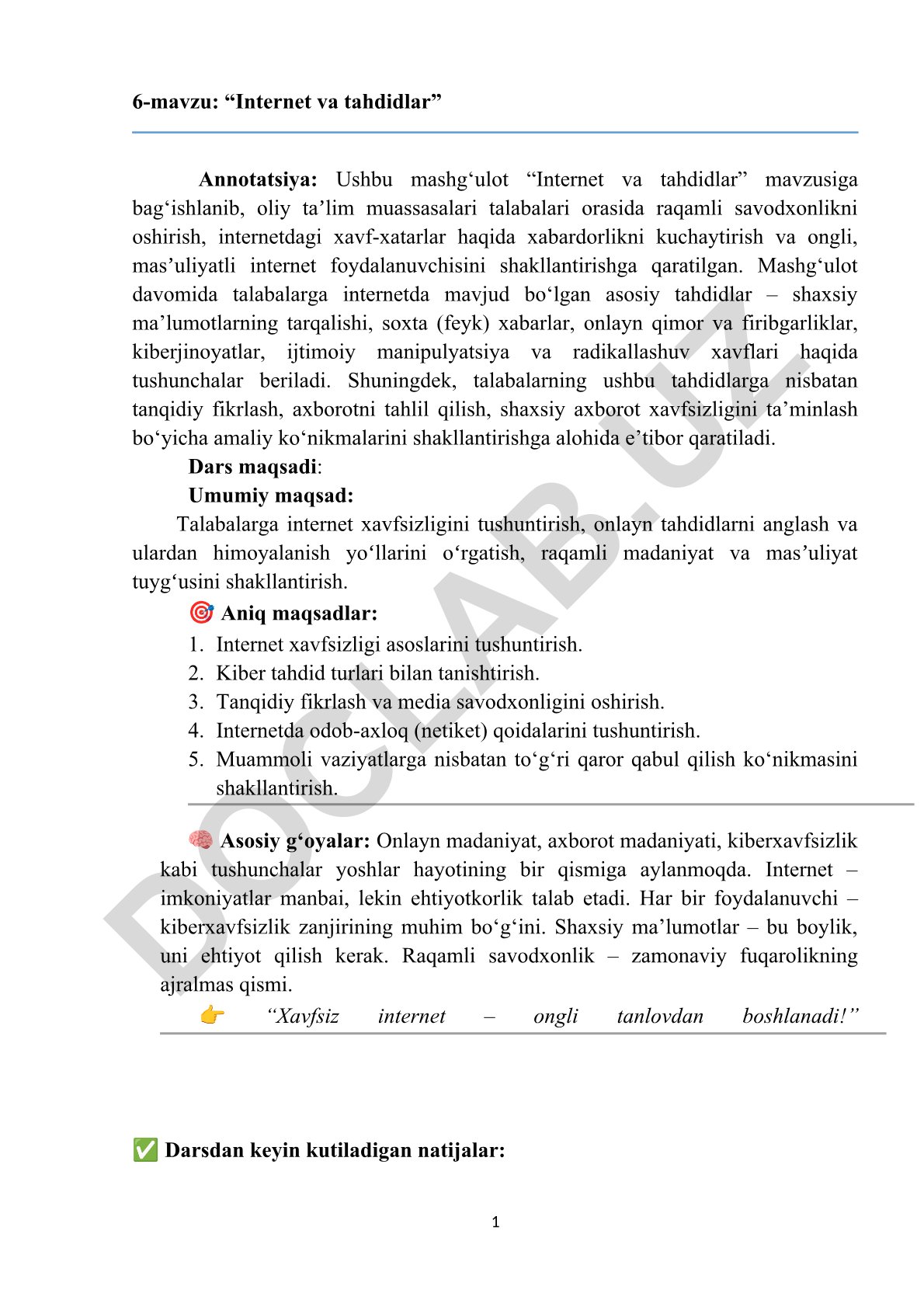 Internet va tahdidlar