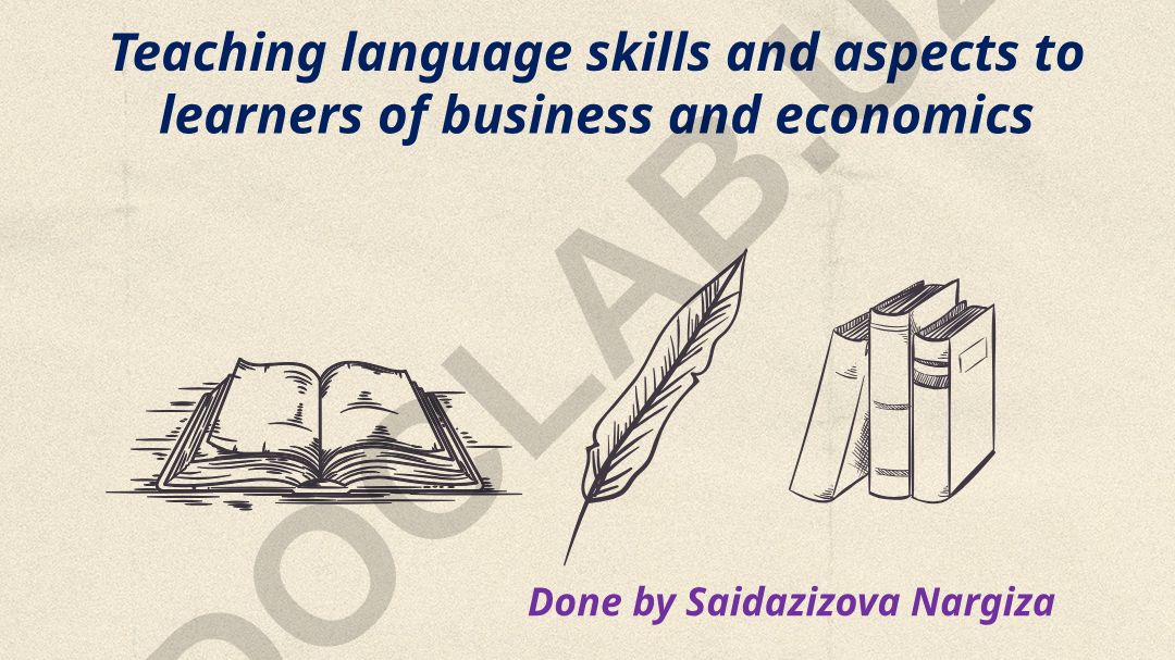 Teaching language skills for business and economics learners