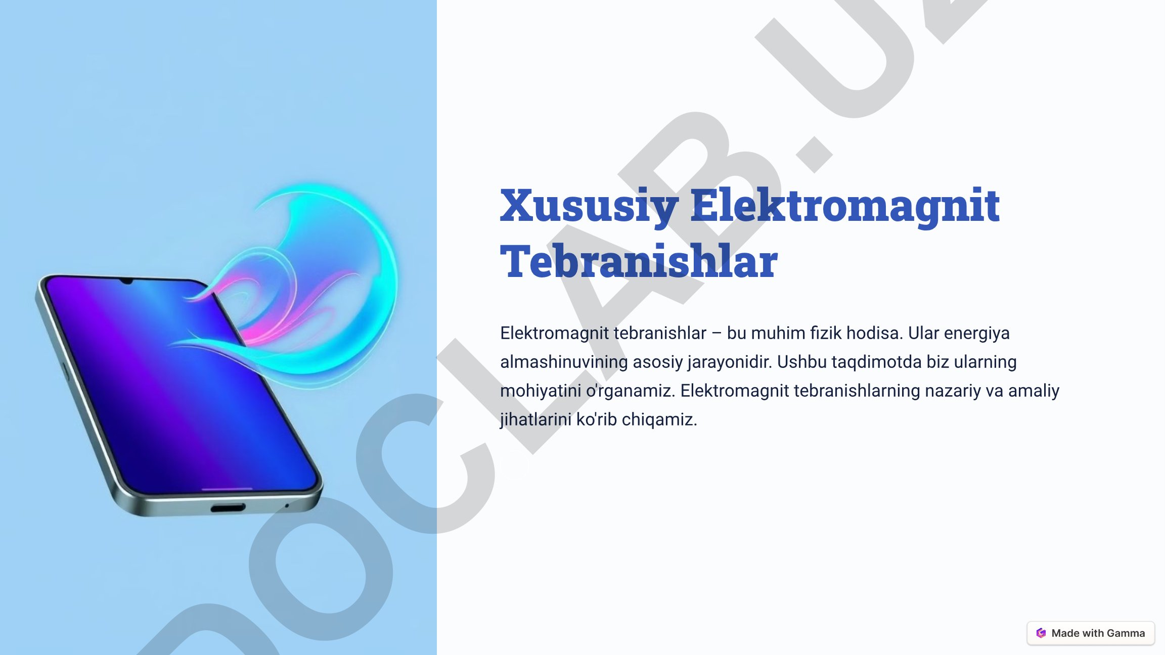 Xususiy Elektromagnit Tebranishlar