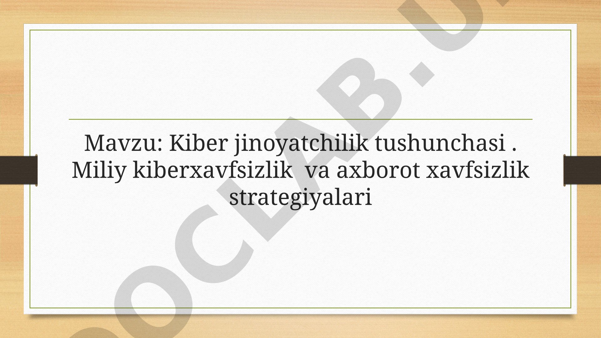 Kiber jinoyatchilik tushunchasi. Miliy kiberxavfsizlik va axborot xavfsizlik strategiyalari Gucci Brendining kelib chiqish tarixi va bugungi kundagi o'rni