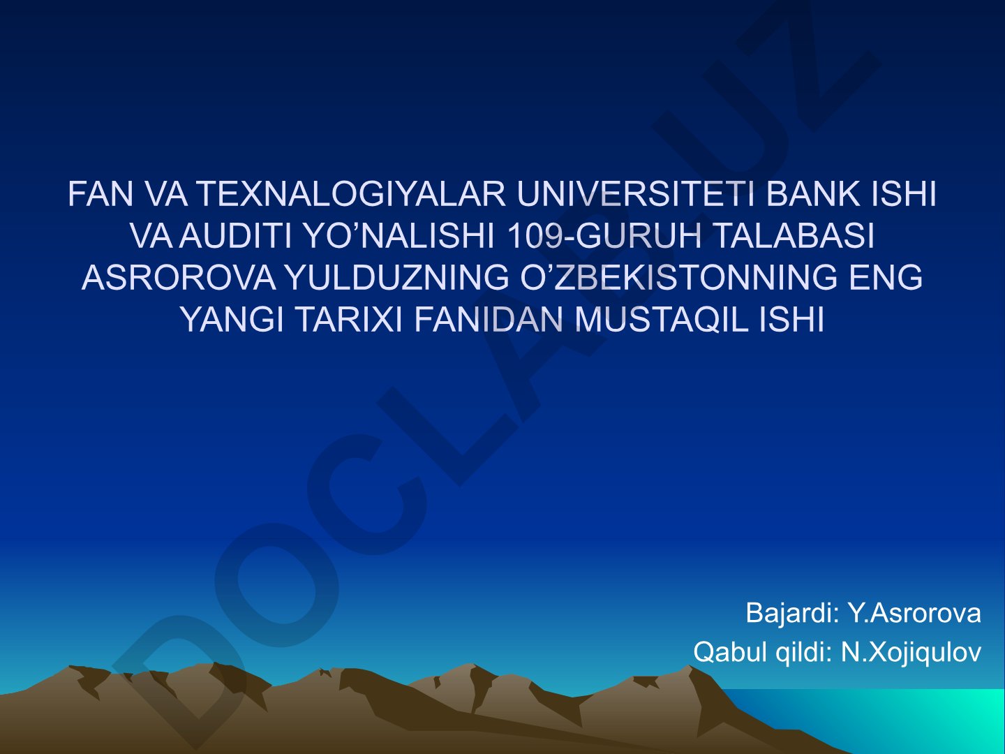 O'zbekiston Respublikasi Konstitutsiyasining qabul qilinishi va uning tarixiy ahamiyati