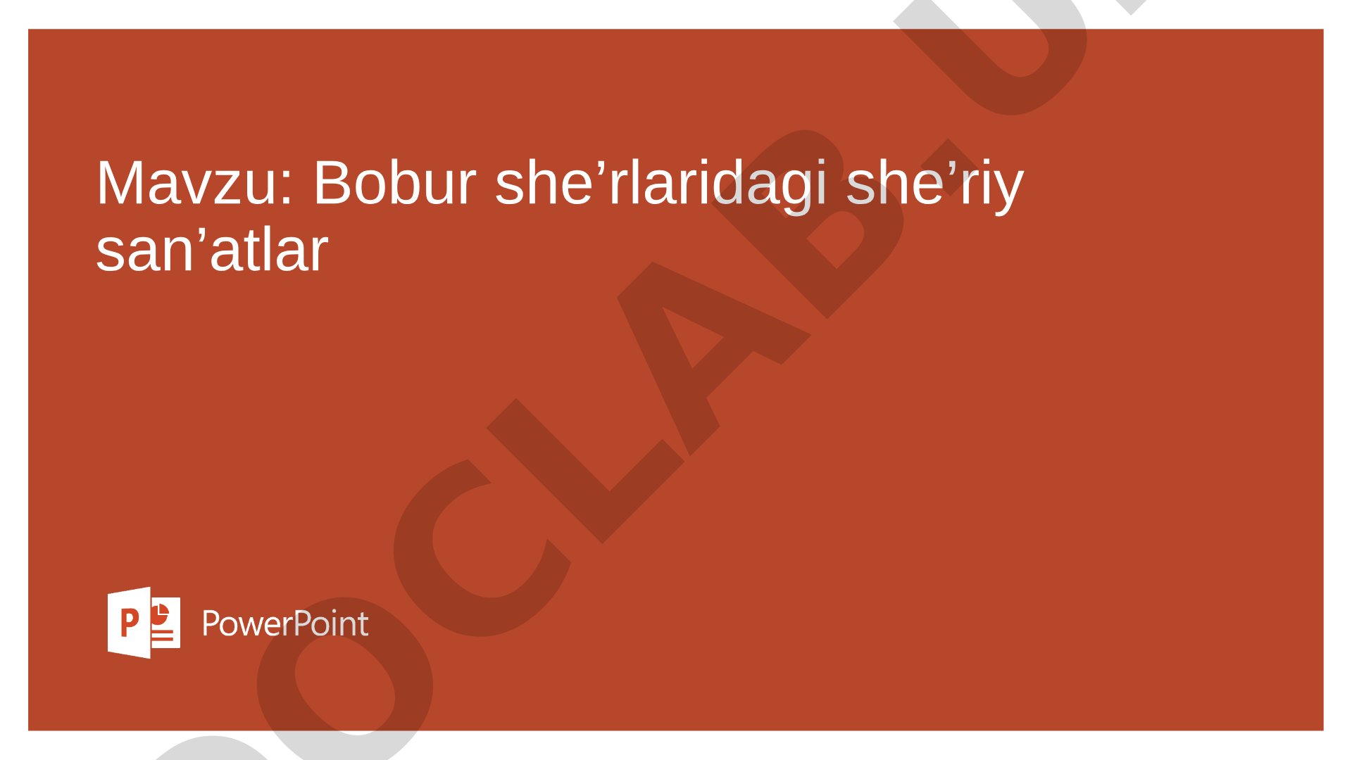 Bobur she’rlaridagi she’riy san’atlar