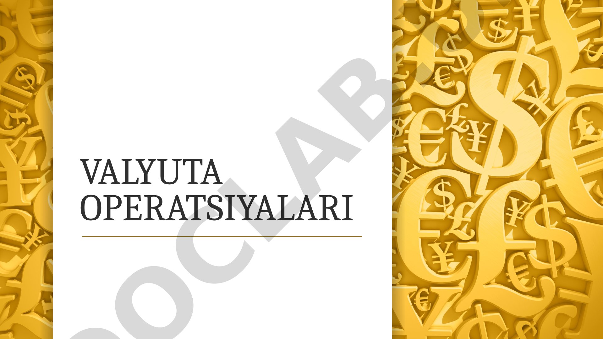 Valyuta operatsiyalari