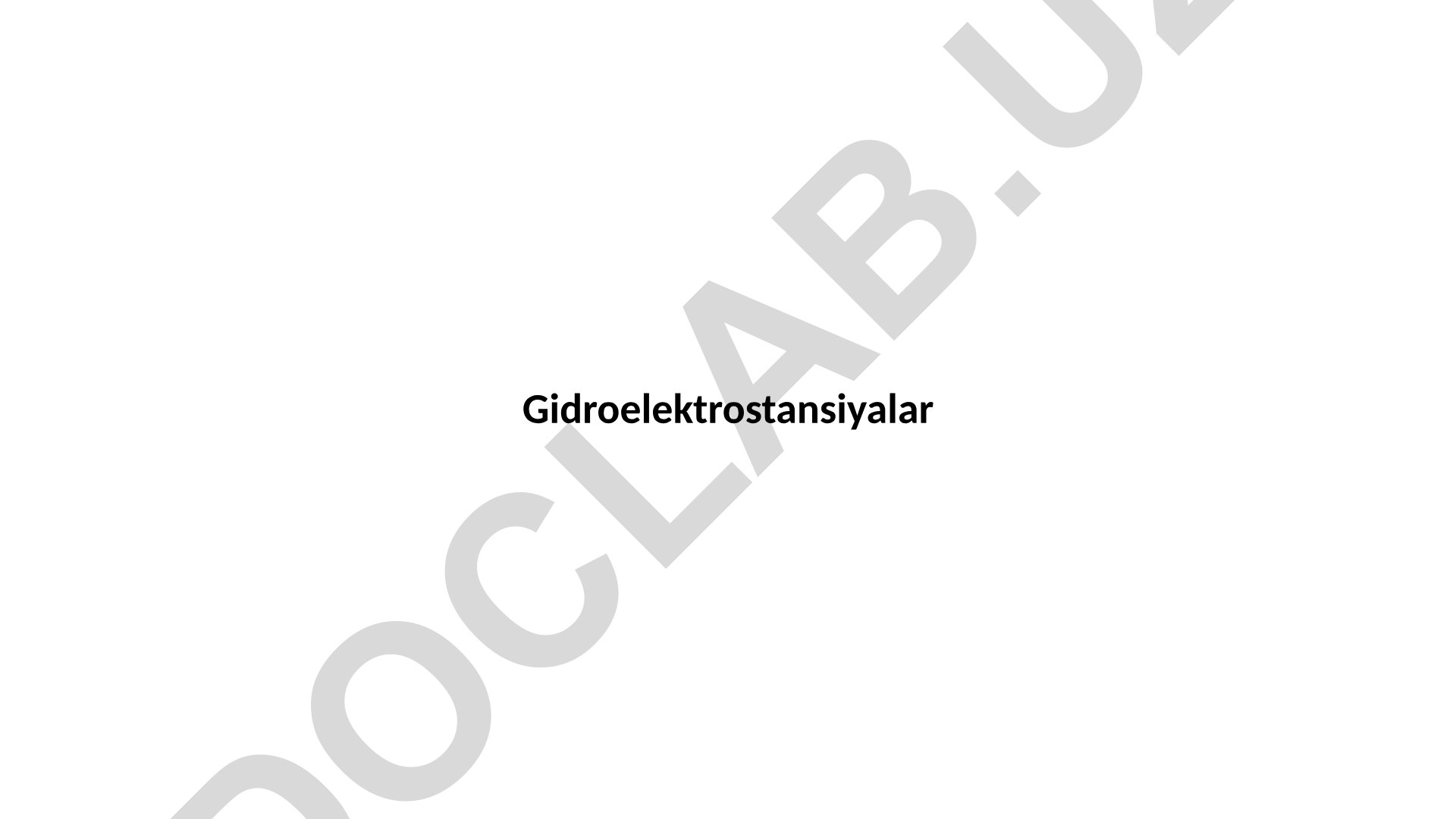 GES parametrlari