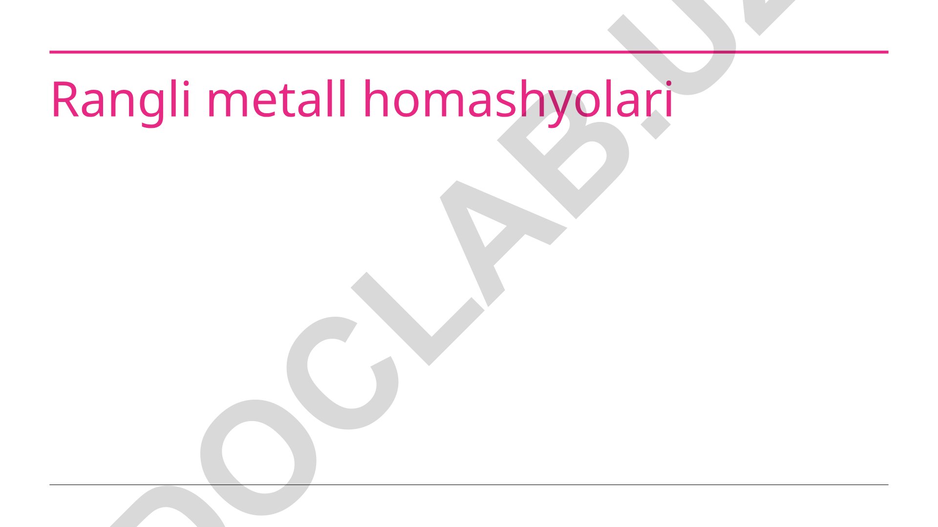 Rangli metall homashyolari: qazib olish, qayta ishlash va O'zbekiston bozoridagi roli