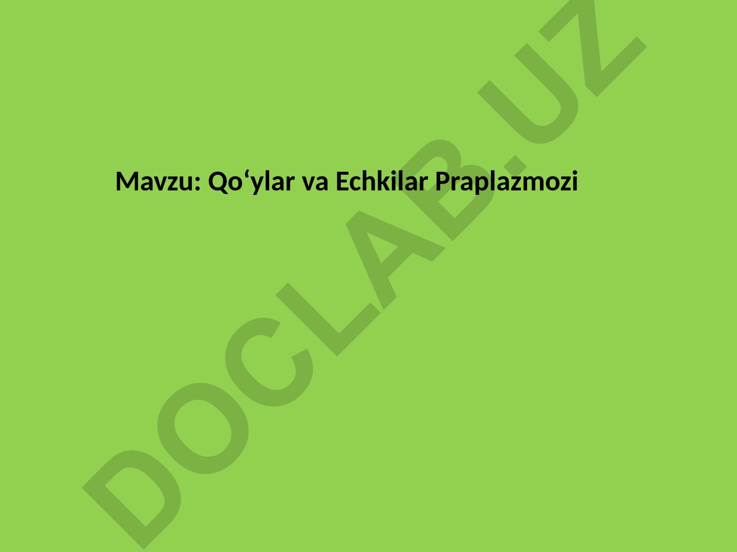Qoʻylar va Echkilar Praplazmozi Kasallikning Asosiy Belgilari va Kechishi