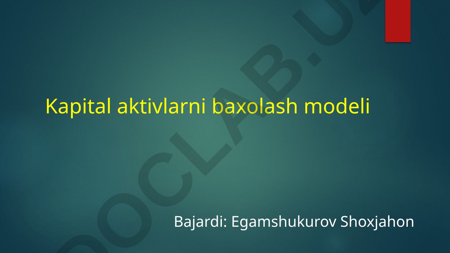 Kapital aktivlarni baxolash modeli